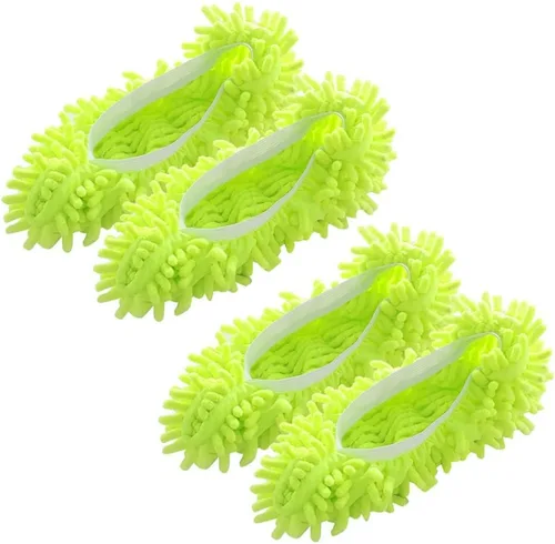 Miniatura 12 de Calcetines para trapeador, 2 pares de fundas de microfibra para limpieza de casa, suaves, lavables, reutilizables, de microfibra, para limpieza