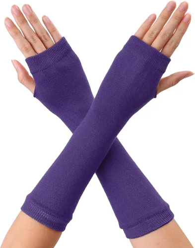 Miniatura 25 de Allegra K Calentadores de brazo sin dedos unisex de moda clásica