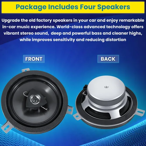 Miniatura 7 de Paquete de 4 altavoces actualizados para Jeep Wrangler JK JKU y Grand Cherokee, Commander, Liberty, Dodge Challenger, Durango, Dakota, Nitro