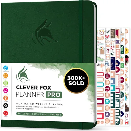 Miniatura 24 de Clever Fox Planner PRO – Planificador de vida semanal y mensual para aumentar la productividad, el manejo del tiempo y alcanzar tus objetivos, 8.5 x