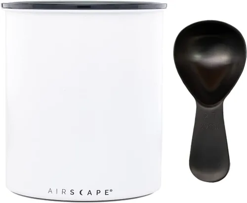 Airscape Kilo - Paquete de recipiente de almacenamiento de café y cucharada, contenedor grande para alimentos, tapa hermética patentada por Estados