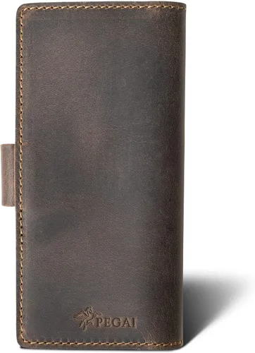Miniatura 5 de PEGAI Fundas de cuero personalizadas hechas a mano para chequera personal Funda y cartera de cuero 100% envejecido Funda de chequera de negocios