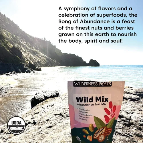 Miniatura 7 de Wilderness Poets, Abundance Wild Mix - Mezcla orgánica de superalimentos crudos (3.25 onzas) de anacardo, pistacho, baya de Goji, cacao, pasas