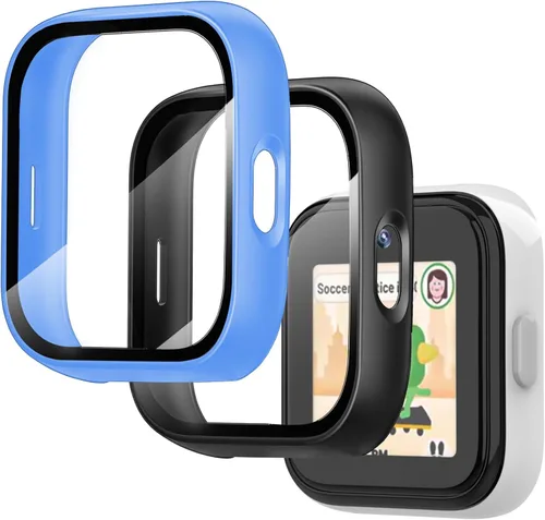 Miniatura 8 de Paquete de 2 fundas compatibles con T-Mobile SyncUp Kids Watch, carcasa rígida de policarbonato con vidrio templado para accesorios de reloj SyncUp