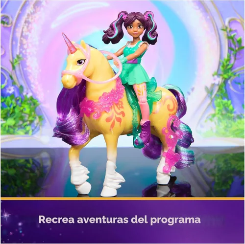 Miniatura 7 de Unicorn Academy, Set de Poder de Amistad de Ava y Leaf con Silla de Montar y Accesorios, Muñecas y Juguetes de Unicornio, Regalos y Pequeños