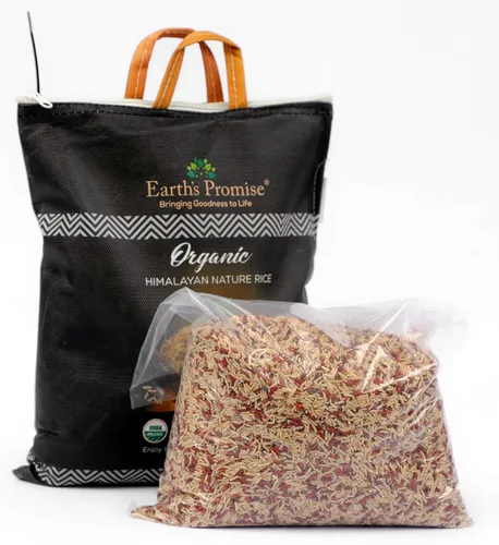 Miniatura 2 de Heritage Gardens - Arroz orgánico natural del Himalaya 80 onzas (5 libras) - Grano de reliquia raro, origen único, sin OMG, sin gluten, bajo