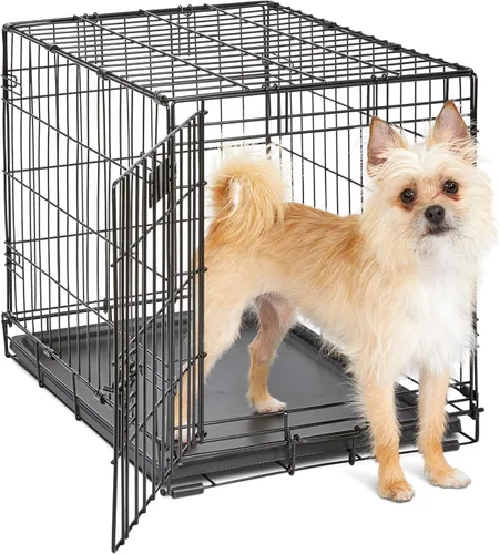 Miniatura 23 de MidWest Homes for Pets - Jaula para perros iCrate de una puerta, mejorada, incluye bandeja a prueba de fugas, patas protectoras de pisos, panel