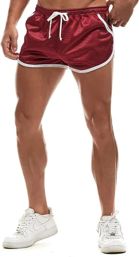 Miniatura 5 de AIMPACT Pantalones cortos de malla para hombre, de 3 pulgadas, sexy, con abertura lateral, pantalones cortos de entrenamiento para correr