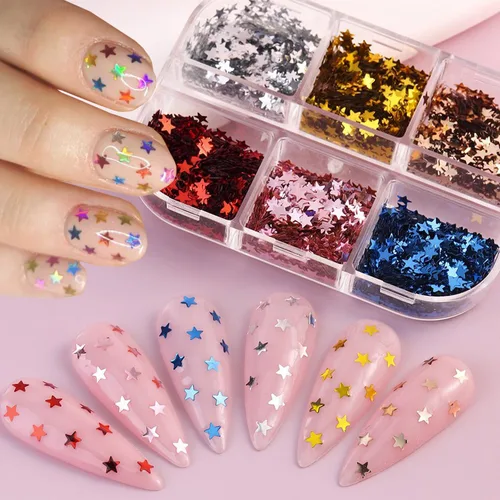 Miniatura 13 de Lentejuelas de uñas con purpurina de otoño, hojas de arce, copos de purpurina holográfica, hojas de arce holográficas, purpurina para uñas, diseño