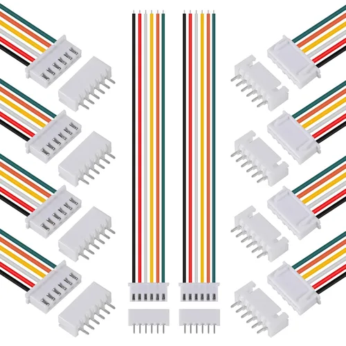 Miniatura 15 de ACEIRMC XH - Juego de conectores JST-XH, 10 pares, conector macho y hembra de 3 pines, adaptador de enchufe con cable plano de 7.874 in, 26 AWG