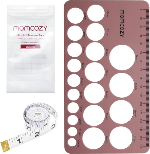Miniatura 7 de Momcozy Regla de pezón para tamaño de brida, herramienta de medición de silicona suave y flexible para tamaño de extractor de leche, compatible