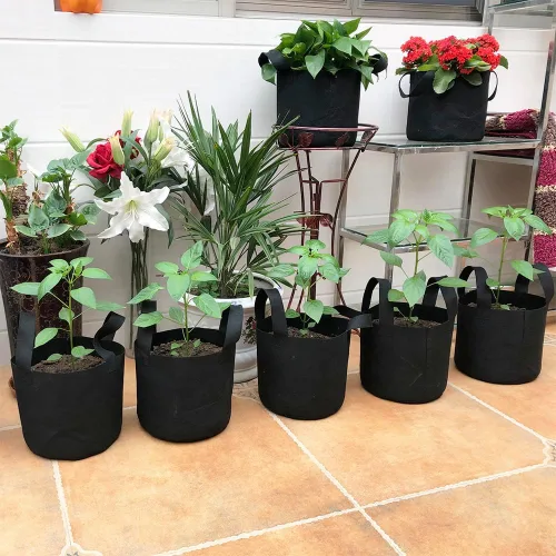 Miniatura 7 de JERIA Paquete de 24 bolsas de cultivo no tejidas de 3 galones, bolsas de cultivo de plantas, macetas de tela de aireación resistentes con asas