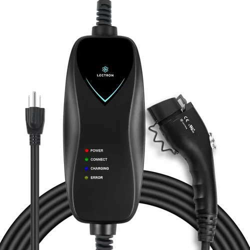 Miniatura 11 de Lectron Cargador EV de nivel 2 – Certificado ETL, 240 V, 40 amperios, enchufe NEMA 14-50, cable de extensión de 16 pies y cable J1772 – Cargador