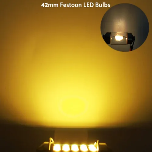 Miniatura 4 de XINYANG 2 piezas Bombilla LED festoon 578 para auto de 41mm 42mm 1.65 pulgadas, bombilla 211-2 extremadamente brillante, 20 chipsets SMD 4014, libre