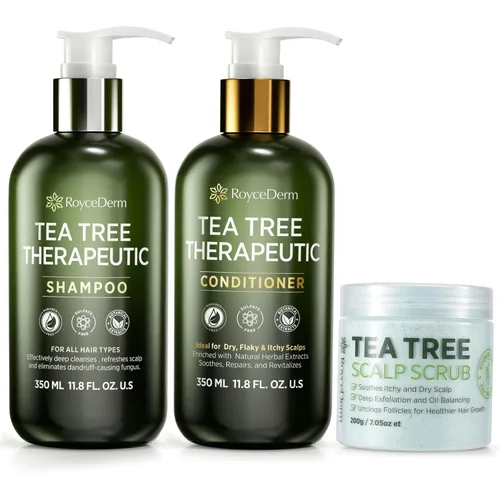 Miniatura 12 de Roycederm Champú y acondicionador antifúngico de árbol de té: solución completa para el cuidado del cuero cabelludo para foliculitis, cuero