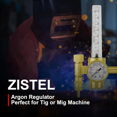 Miniatura 8 de Regulador de argón de CO2 Medidor de flujo de argón Medidor de regulador de gas para soldadura Mig Tig con soldadura de manguera de gas de 10 pies