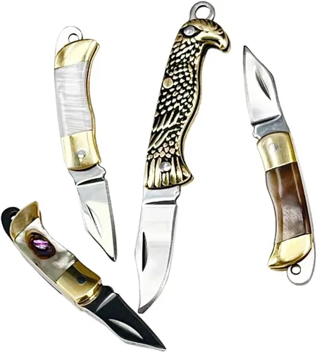 Miniatura 7 de Cuchillo de bolsillo en miniatura Miniature Gadgets, Eastern Delights EDC herramienta de corte con cuchilla multifunción ultra más pequeña