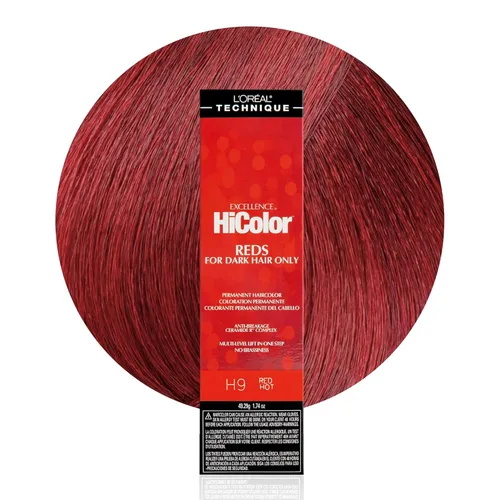 Miniatura 10 de L'Oréal Technique HiColor Reds Permanent Hair Color - Lifts Dark Hair in One Step, No Brassiness, Rich, Smooth Creme Formula, Intense, Long-Lasting