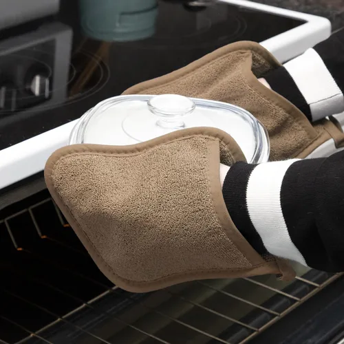 Miniatura 2 de RITZ Guante de bolsillo de rizo y almohadilla caliente: resistente al calor inigualable, duradero 100% algodón, diseño ergonómico para un agarre