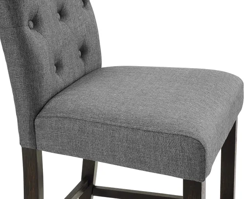 Miniatura 3 de Roundhill Furniture Hendley - Juego de 2 herramientas de madera maciza copetudas, color gris