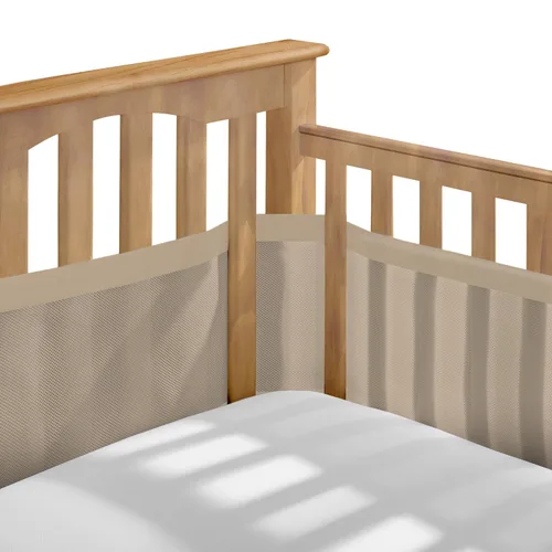 Miniatura 10 de BreathableBaby Forro transpirable de malla para cunas de tamaño completo, malla deluxe de 4mm, Elefantes (Tamaño 4FS cubre 3 o 4 lados)