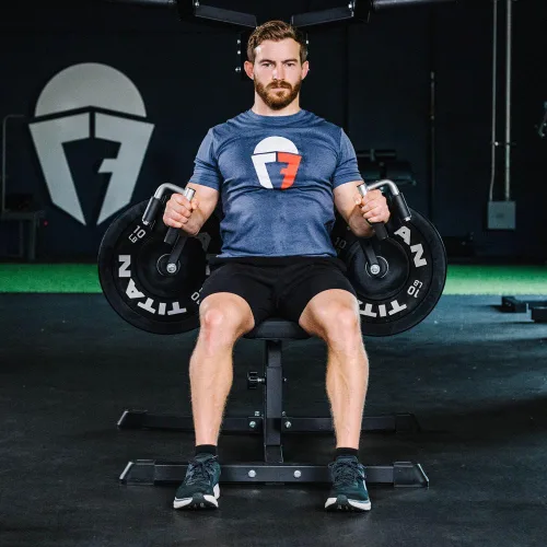Miniatura 2 de Titan Fitness Máquina de prensa de hombros y deltoides cargada con placa, capacidad de 700 libras, entrenamiento de fuerza superior del cuerpo