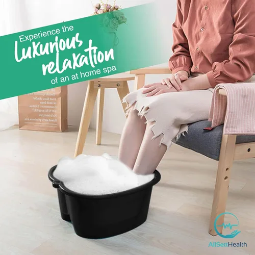 Miniatura 2 de Cuenca de baño para remojar pies – Tamaño grande para remojar pies Pedicura y masajeador bañera para tratamiento de spa en el hogar Callo