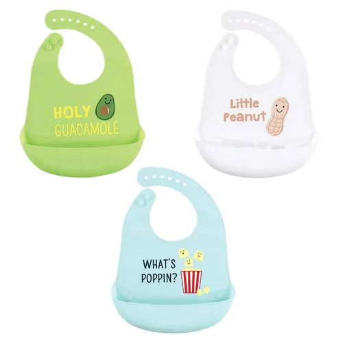 Miniatura 20 de Baberos Hudson Baby de silicona unisex para bebé Mariscos
