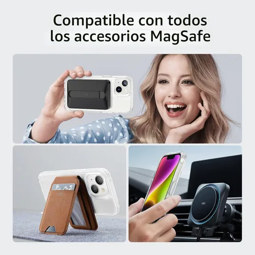 Miniatura 8 de ESR Funda para iPhone 14/iPhone 13, Compatible con MagSafe, Funda Magnética Híbrida Clásica para Teléfono Móvil iPhone 14/13, Estándar Militar