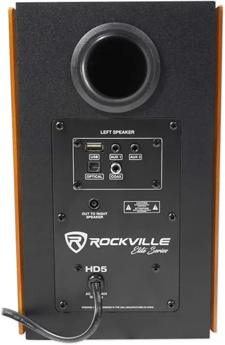 Miniatura 6 de Rockville Sistema de altavoz del monitor de Bluetooth de los altavoces accionados par HD5 de la estantería 5 pulgadas