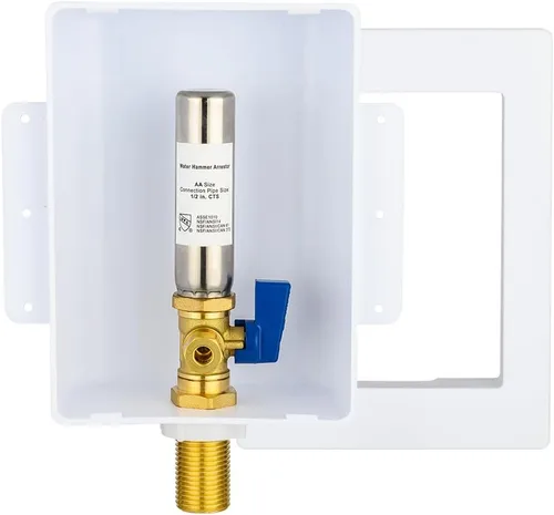 Miniatura 10 de EFIELD Caja de máquina de hielo premium, entrada Pex de 1/2 pulgada, válvula de bola de 1/4 de giro instalada con pararrayos de martillo de agua