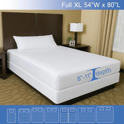 Miniatura 2 de Protector de colchón completo extra largo (XL) de 54 x 80 pulgadas, impermeable, con cremallera, funda de cama premium que protege contra el polvo