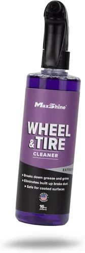 Maxshine Limpiador de llantas y neumáticos de 16 onzas – Elimina la suciedad y los contaminantes de las ruedas, neumáticos y frenos – Seguro en