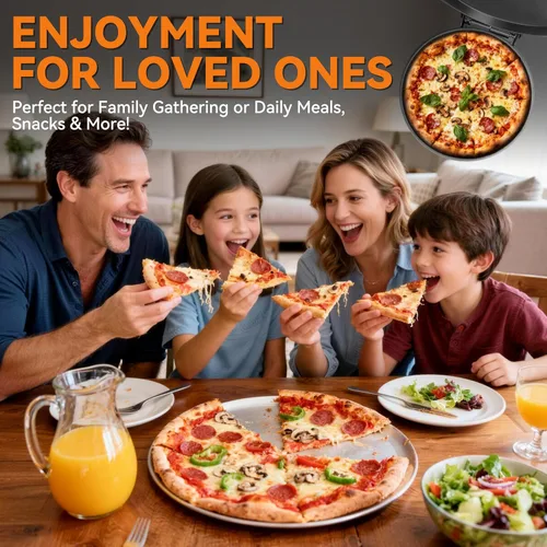Miniatura 5 de Baker's Friend Máquina eléctrica de pizza para encimera, máquina para hacer pizza de 12 pulgadas para el hogar, máquina de quesadillas, placas