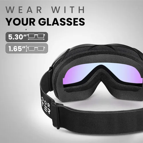Miniatura 104 de OutdoorMaster OTG Gafas de esquí – Gafas sobre lentes para esquí y snowboard para hombres, mujeres y jóvenes – 100% de protección UV A1-vlt 46%