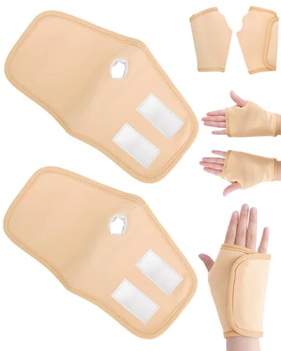 Paquete de 2 unidades de aceite de ricino para manos, almohadillas de aceite de ricino reutilizables de algodón orgánico para manos, envolturas