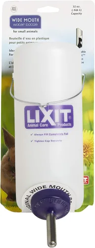 Miniatura 10 de Lixit Botellas de Agua para Jaula de Boca Ancha Libres de BPA para Conejos, Hurones, Cobayas, Ratas, Chinchillas, Hámsters, Ratones, Erizos, Jerbos