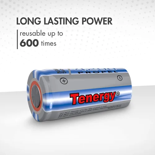 Miniatura 4 de Tenergy NiMH SubC 1.2V 4200mAh, baterías recargables de parte superior plana, paquete de 10