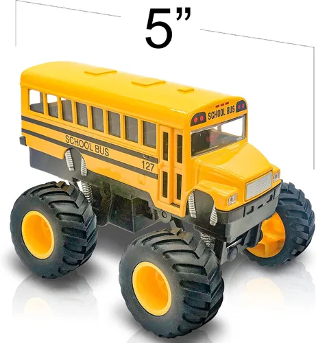 Miniatura 7 de ArtCreativity Juego de camiones monstruos iluminados y autobús escolar monstruo - Los mejores regalos para niños