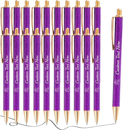 Miniatura 95 de Aolun 10 bolígrafos personalizados con nombre, bolígrafo retráctil con mensaje de texto para mujeres, enfermeras, escritura, cumpleaños, graduación