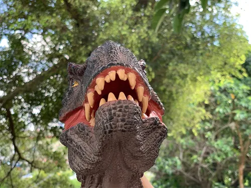 Miniatura 8 de Gemini&Genius Juguetes de dinosaurio Tyrannosaurus Rex marionetas de mano grandes de goma suave T-Rex cabeza de mano marioneta de mano juguetes