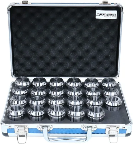 Miniatura 8 de Accusize Industrial Tools Juego de 23 pinzas Er40, tamaño de 1/8 a 1 pulgada en caja fuerte ajustada, 0223-0935