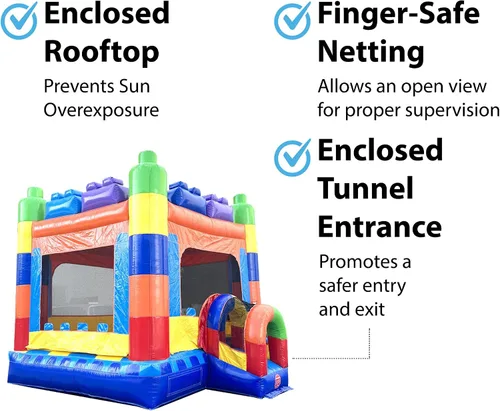 Miniatura 3 de TentandTable Casa inflable para niños de 5 a 12 años, castillo animoso de grado comercial para adultos, casa de salto, incluye soplador de aire
