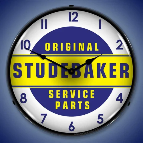 Miniatura 2 de Studebaker original piezas de servicio LED reloj de pared, Retro/Vintage, iluminado, 14 pulgadas