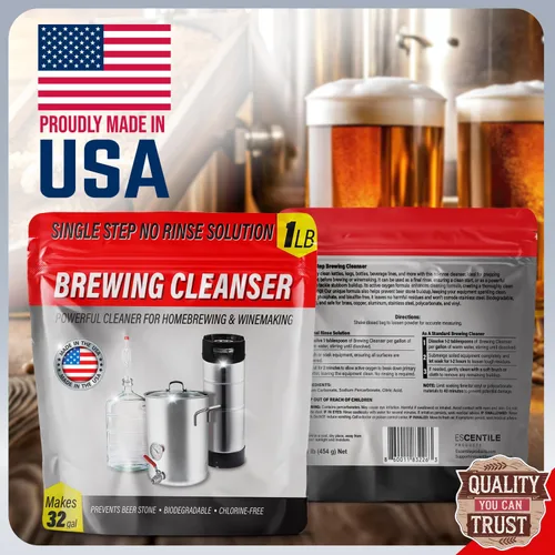 Miniatura 9 de [1 libra] Limpiador de preparación de cerveza sin enjuague de un solo paso, fabricado en Estados Unidos, potente lavado de cervecería en polvo