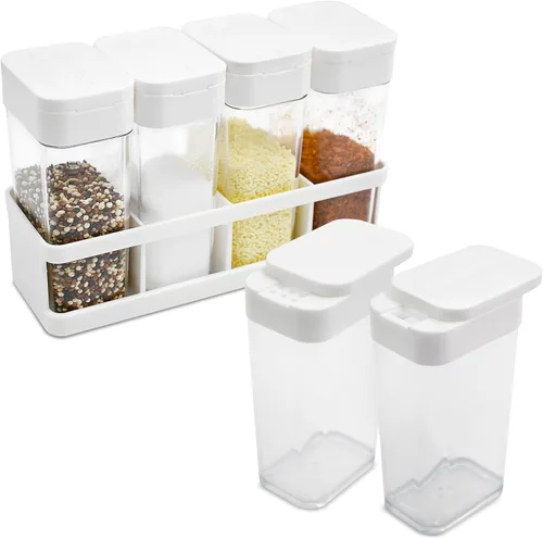 Agitador de especias de viaje 4 en 1, recipientes pequeños para condimentos, contenedor de especias para campamento, caja de especias de viaje,