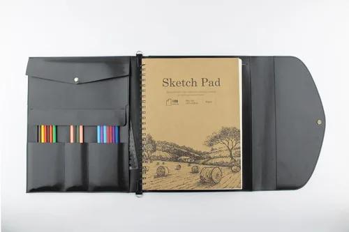 Funda para cuaderno de bocetos, cubierta de bloc de bocetos de artista para cuaderno de bocetos de 9 x 12 pulgadas, libro de dibujo y estuche para