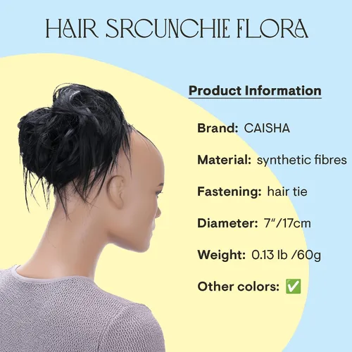 Miniatura 5 de CAISHA Prettyshop - Banda elástica XXL tipo postizo de cabello voluminoso ondulado, ideal para peinados recogidos de novias o rodetes desaliñados