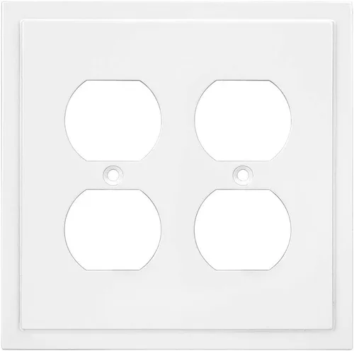 Miniatura 44 de Henne Bery Placa decorativa de pared con borde moderno, tapa de tomacorriente para cubrir enchufe, aleación de zinc maciza duradera