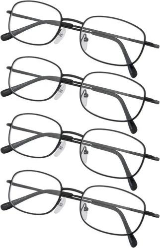 Paquete de 4 lentes de lectura de gran tamaño para mujer, lentes de lectura de marco grande, para mujeres